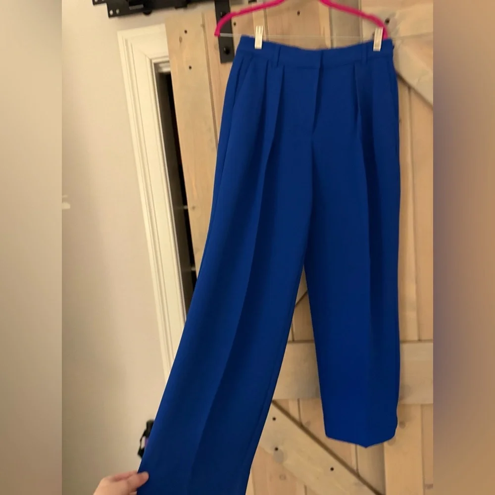 NWT Banana Republic Pleated Wide-Leg Pants- Royal Blue